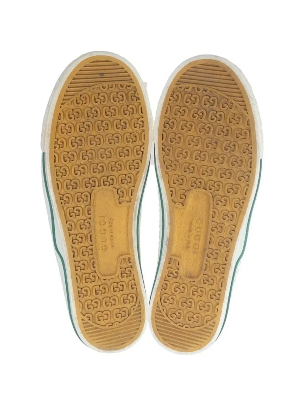 Gucci GG Canvas Tennis High Cut Sneakers Yellow